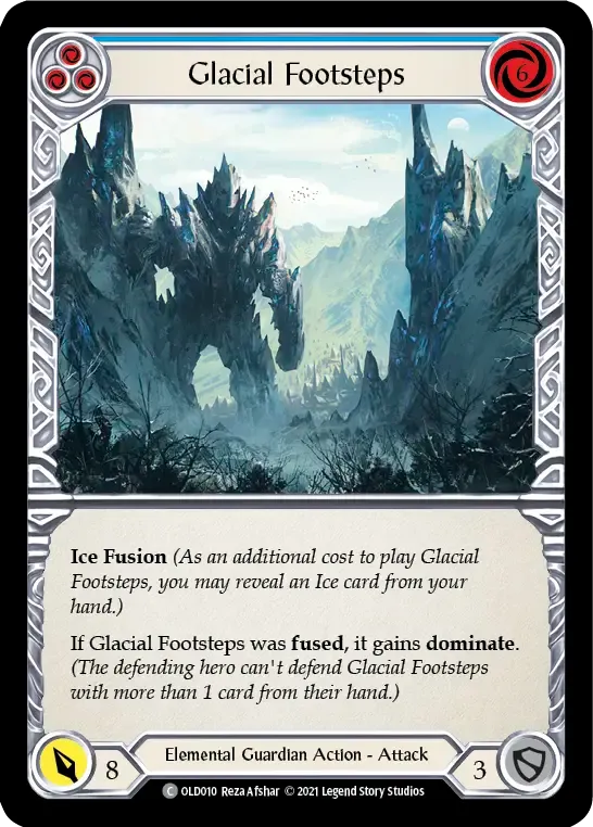 Glacial Footsteps (Blue) — Oldhim - Blitz Deck — Flesh and Blood