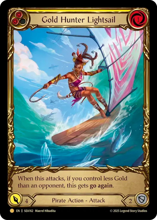 Gold Hunter Lightsail (Yellow) from High Seas - Treasure Pack - Flesh and Blood