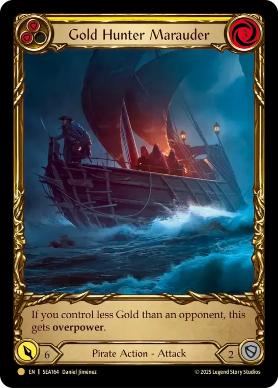 Gold Hunter Marauder (Yellow) — High Seas - Treasure Pack — Flesh and Blood