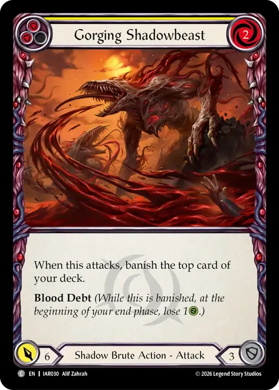Gorging Shadowbeast (Yellow) — Usurp the Shadow Throne — Flesh and Blood