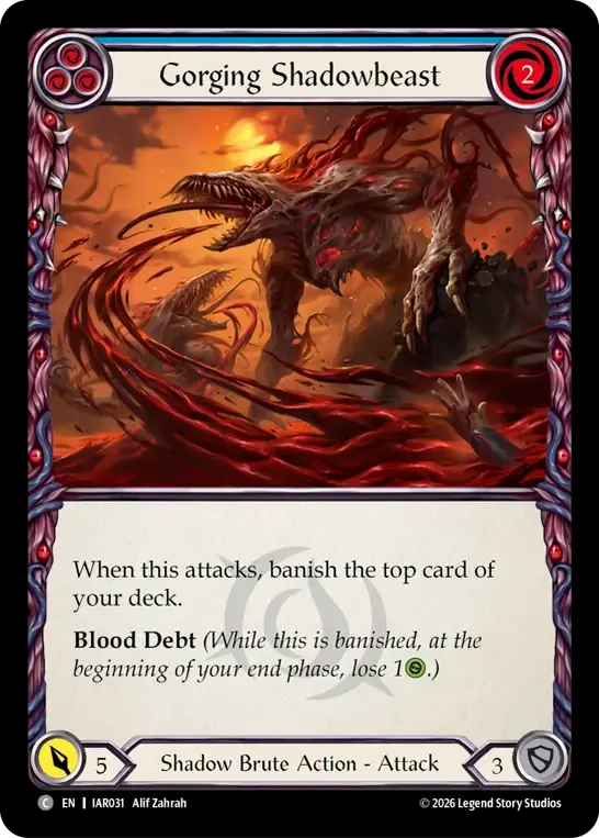 Gorging Shadowbeast (Blue) — Usurp the Shadow Throne — Flesh and Blood
