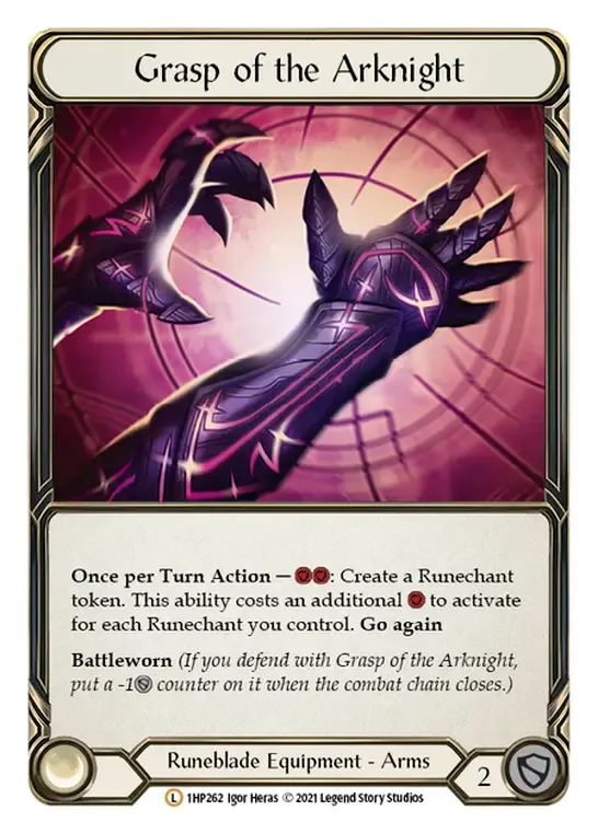 Grasp of the Arknight from History Pack 1 - Flesh and Blood