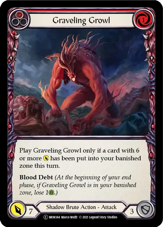 Graveling Growl (Red) — Monarch - Unlimited — Flesh and Blood
