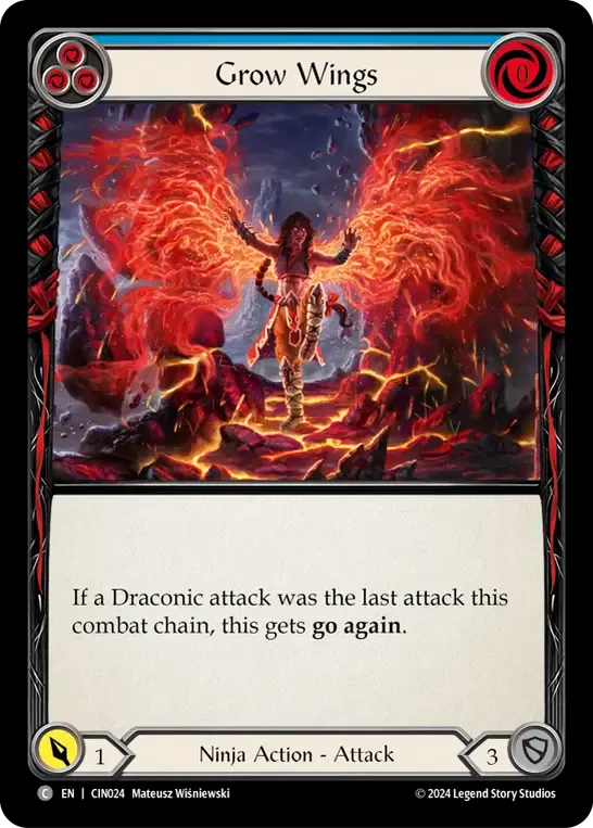 Grow Wings (Blue) — The Hunted Blitz Deck - Cindra — Flesh and Blood