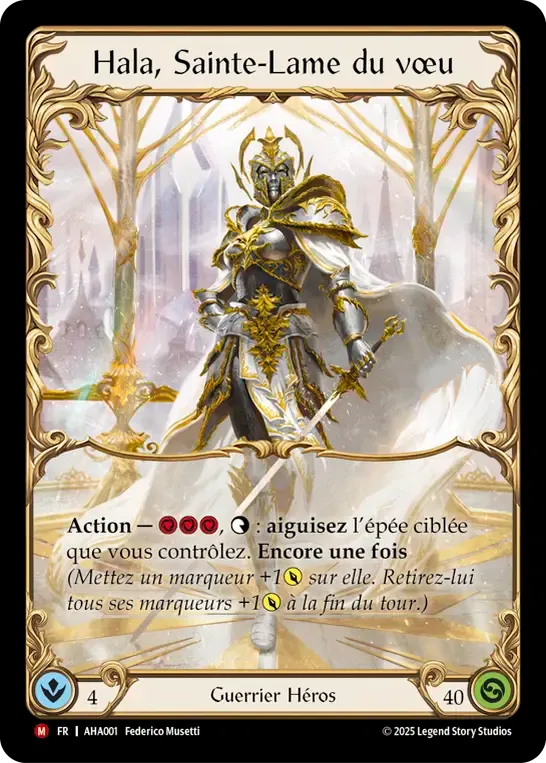 Hala, Sainte-Lame du vœu — Armory Deck - Hala, Bladesaint of the Vow — Flesh and Blood