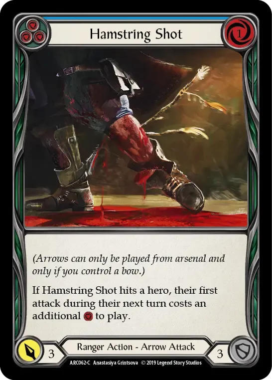 Hamstring Shot (Blue) — Arcane Rising — Flesh and Blood