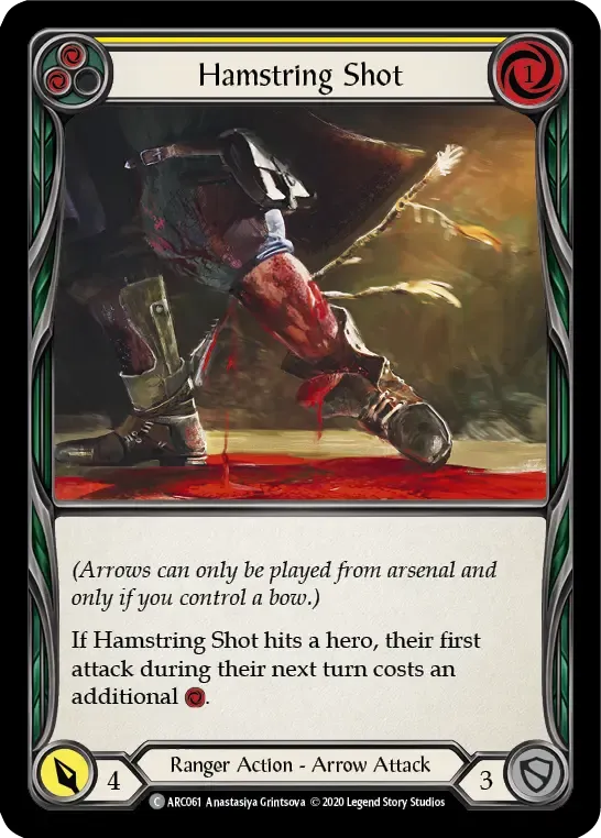 Hamstring Shot (Yellow) — Arcane Rising - Unlimited — Flesh and Blood