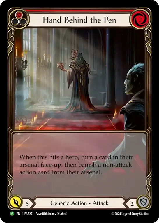 Hand Behind the Pen from Flesh and Blood: Promo Cards - Flesh and Blood