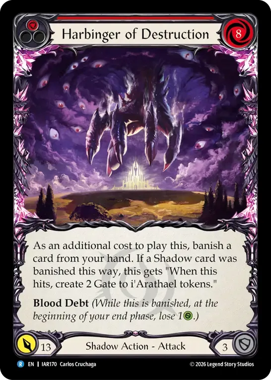 Harbinger of Destruction (Red) — Usurp the Shadow Throne — Flesh and Blood