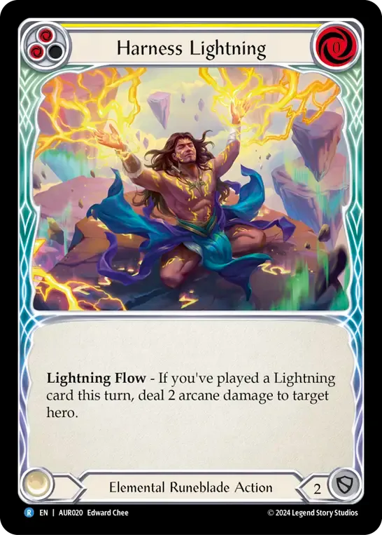 Harness Lightning (Yellow) — 1st Strike - Aurora — Flesh and Blood