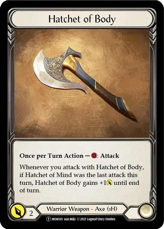 Hatchet of Body — Monarch - Unlimited — Flesh and Blood