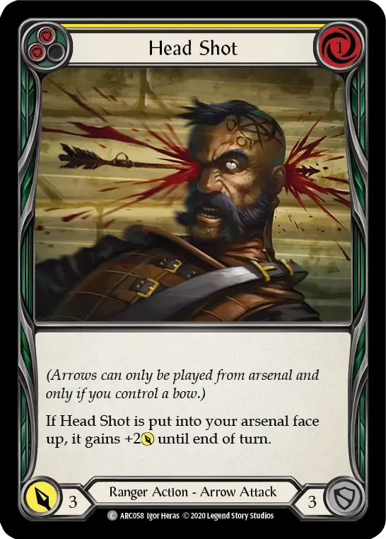 Head Shot (Yellow) — Arcane Rising - Unlimited — Flesh and Blood