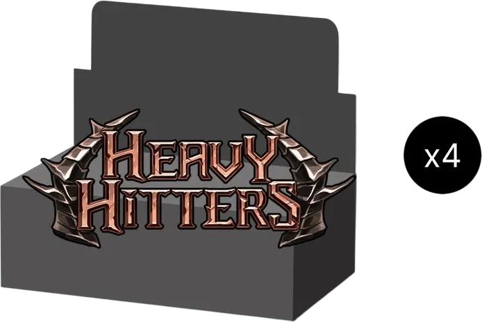 Case de 4 displays Heavy Hitters — Heavy Hitters — Flesh and Blood
