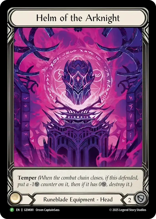 Helm of the Arknight — GEM - Pack 3 — Flesh and Blood