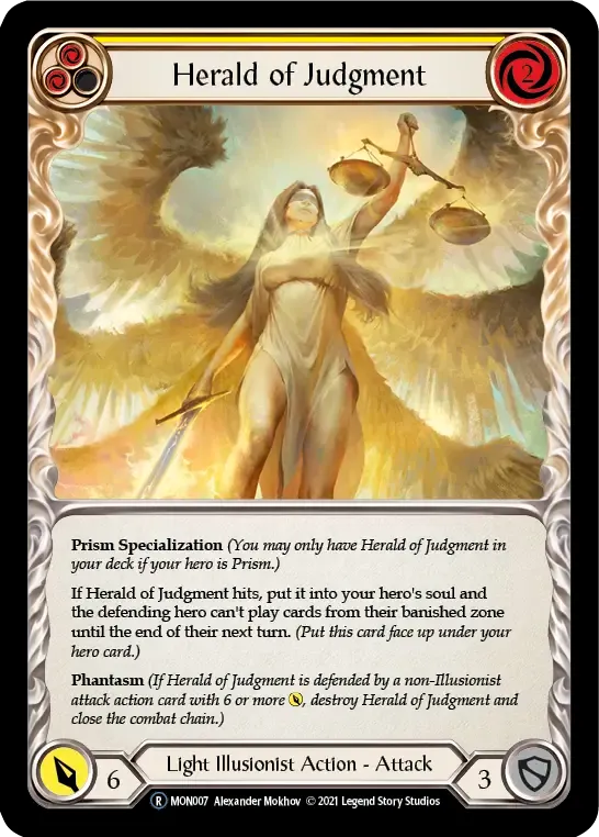 Herald of Judgment (Yellow) — Monarch - Unlimited — Flesh and Blood