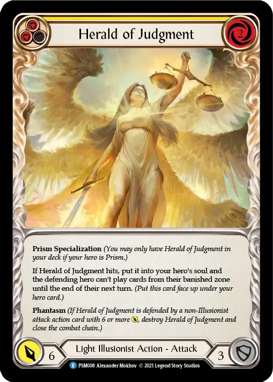 Herald of Judgment (Yellow) — Prism - Blitz Deck — Flesh and Blood