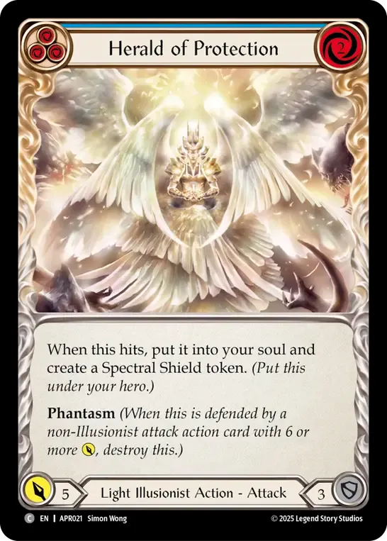 Herald of Protection (Blue) — Armory Deck Legends - Prism Sculptor of Arc Light — Flesh and Blood
