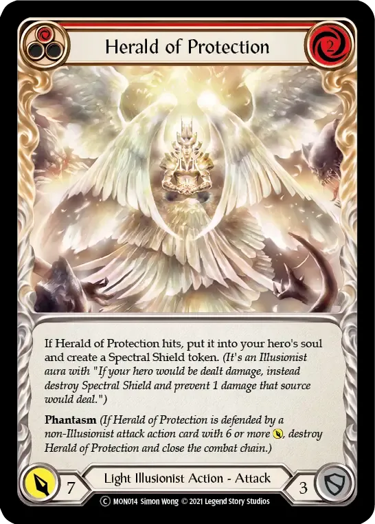 Herald of Protection (Red) — Monarch - Unlimited — Flesh and Blood