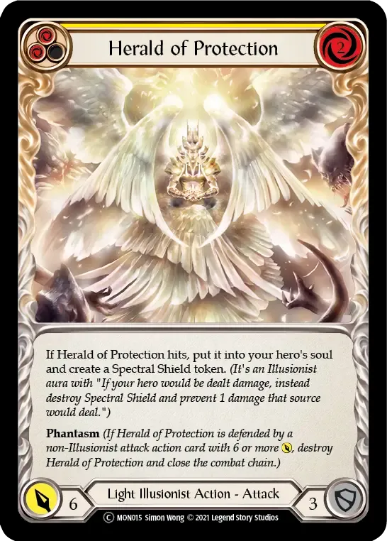 Herald of Protection (Yellow) — Monarch - Unlimited — Flesh and Blood