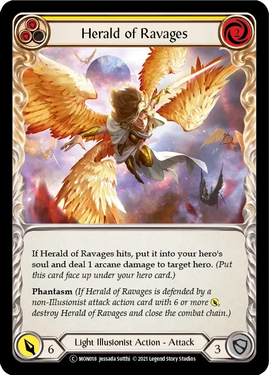 Herald of Ravages (Yellow) — Monarch - Unlimited — Flesh and Blood