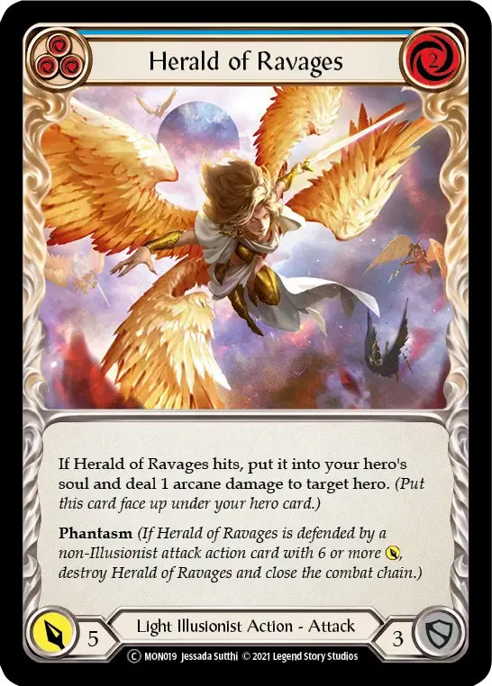 Herald of Ravages (Blue) — Monarch - Unlimited — Flesh and Blood