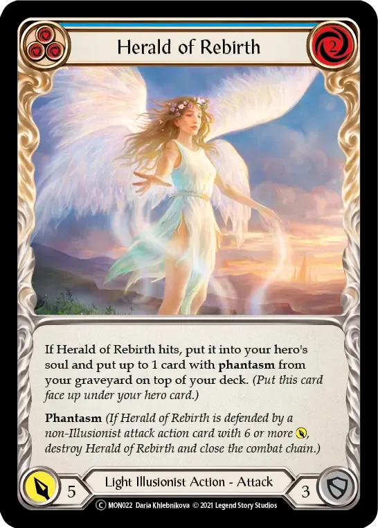 Herald of Rebirth (Blue) — Monarch - Unlimited — Flesh and Blood