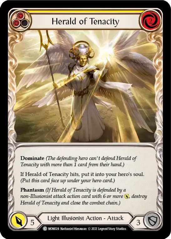 Herald of Tenacity (Yellow) — Monarch — Flesh and Blood