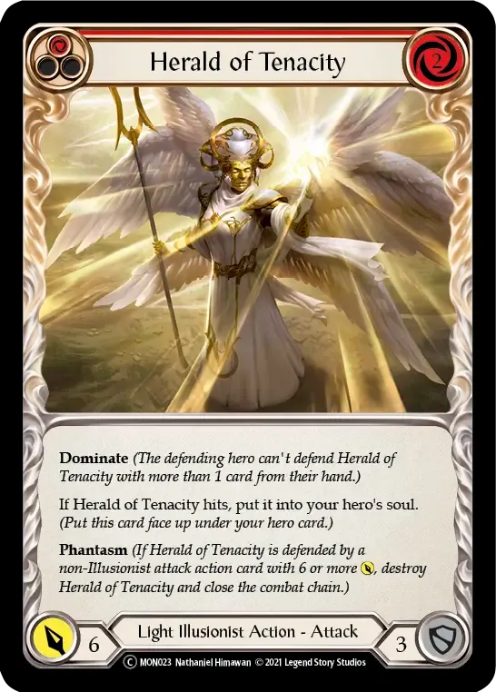 Herald of Tenacity (Red) — Monarch - Unlimited — Flesh and Blood