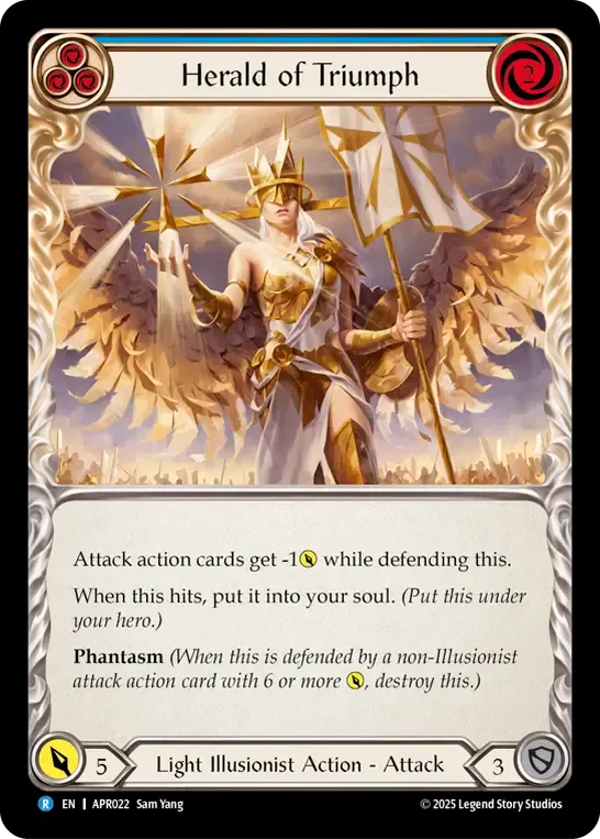 Herald of Triumph (Blue) — Armory Deck Legends - Prism Sculptor of Arc Light — Flesh and Blood