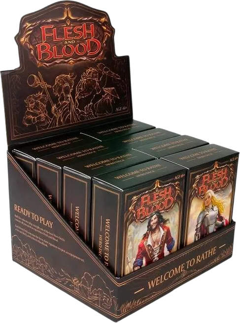 Display de Hero Decks Welcome to Rathe 1st Edition — Welcome to Rathe — Flesh and Blood
