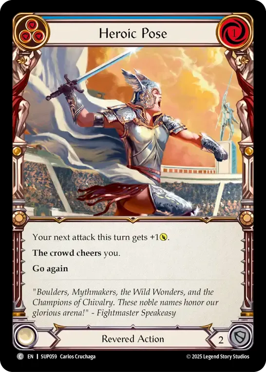 Heroic Pose (Blue) — Super Slam — Flesh and Blood