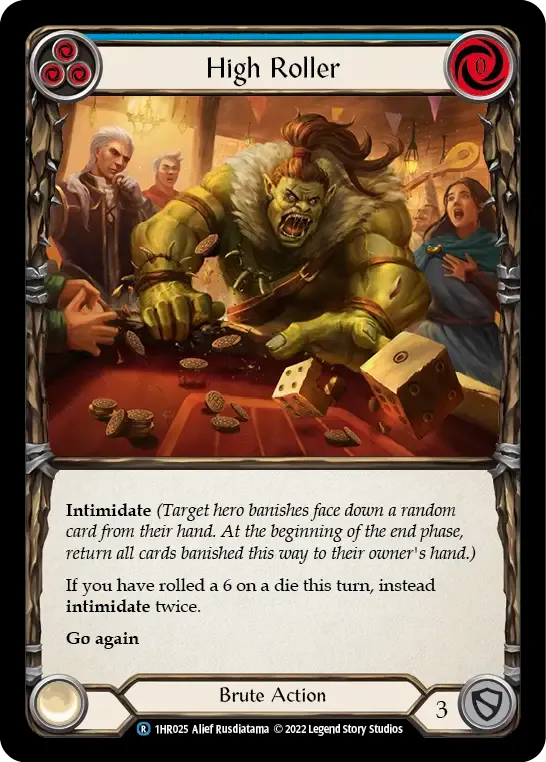High Roller (Blue) — Rhinar - Blitz Deck — Flesh and Blood
