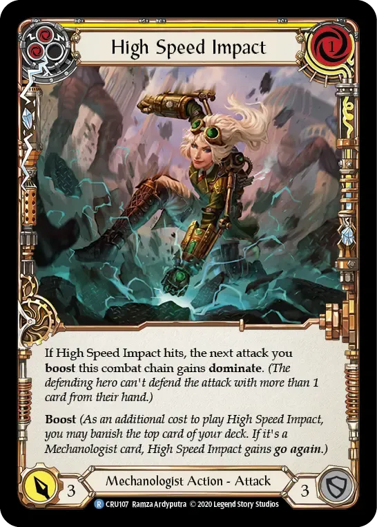 High Speed Impact (Yellow) from Crucible of War - Flesh and Blood