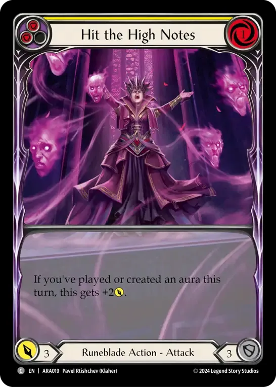 Hit the High Notes (Yellow) — Rosetta Blitz Deck - Aurora — Flesh and Blood