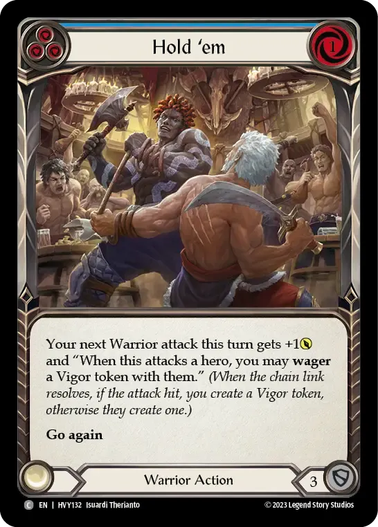 Hold 'em (Blue) — Heavy Hitters — Flesh and Blood