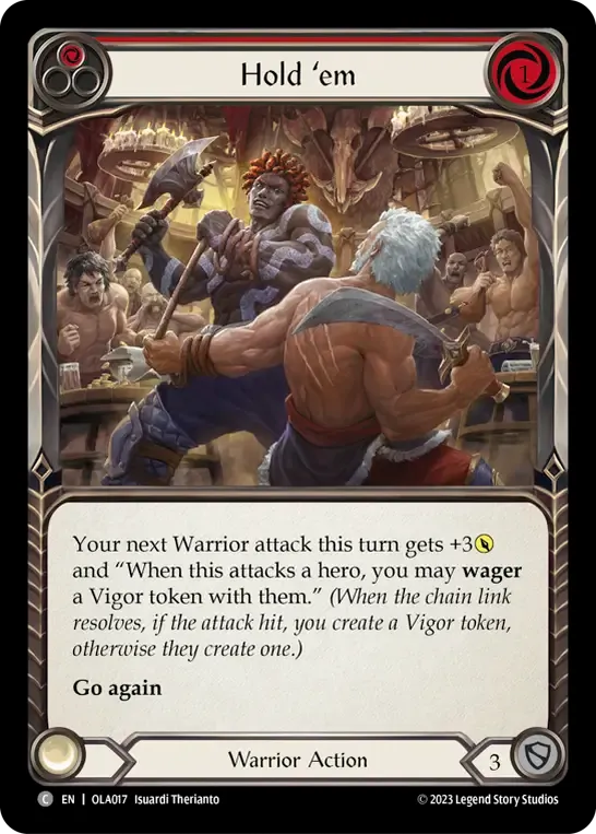 Hold 'em (Red) — Olympia - Heavy Hitters Blitz Deck — Flesh and Blood
