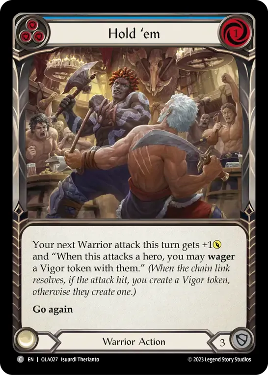 Hold 'em (Blue) — Olympia - Heavy Hitters Blitz Deck — Flesh and Blood