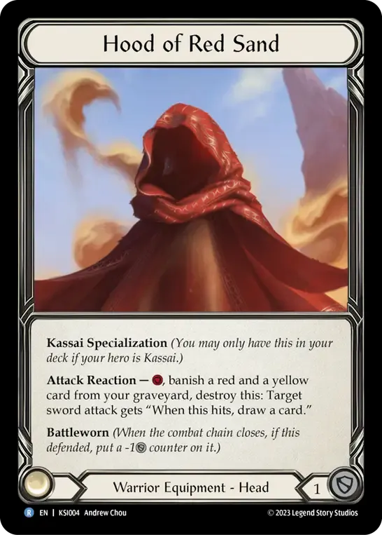 Hood of Red Sand — Kassai - Heavy Hitters Blitz Deck — Flesh and Blood