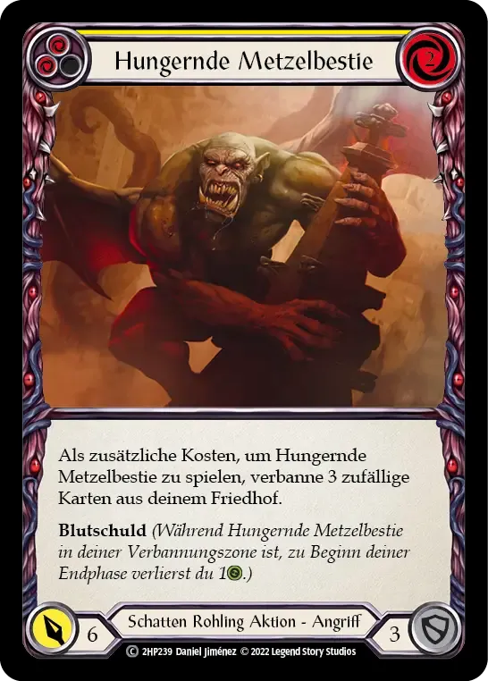 Hungering Slaughterbeast (Yellow) from History Pack 2 - Black Label - Flesh and Blood