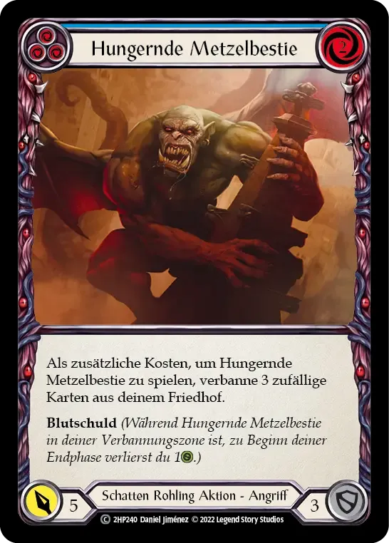 Hungering Slaughterbeast (Blue) from History Pack 2 - Black Label - Flesh and Blood