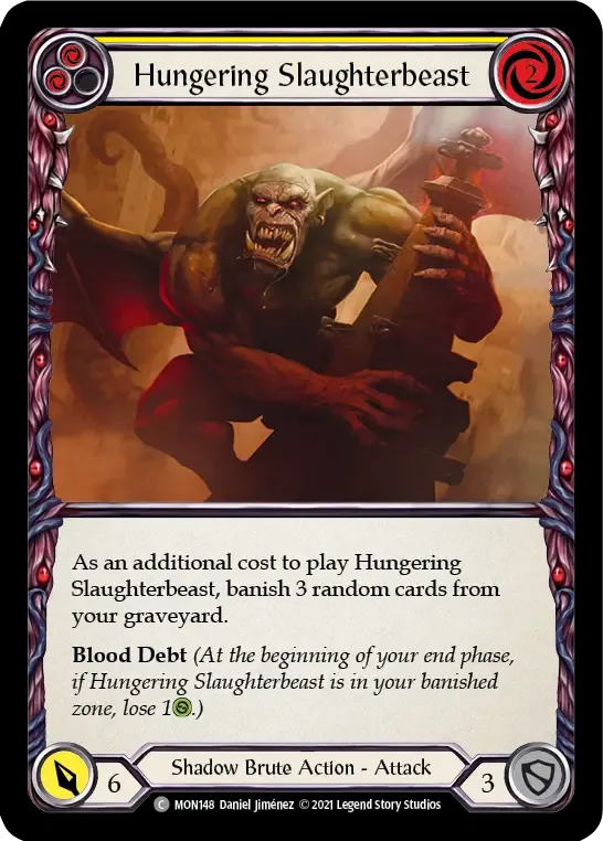 Hungering Slaughterbeast (Yellow) — Monarch — Flesh and Blood