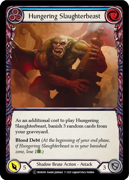 Hungering Slaughterbeast (Blue) — Monarch - Unlimited — Flesh and Blood