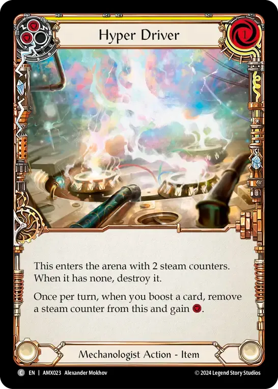 Hyper Driver (Yellow) — Armory Deck - Maxx 'The Hype' Nitro — Flesh and Blood