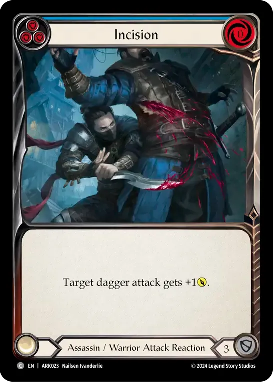 Incision (Blue) — The Hunted Blitz Deck - Arakni — Flesh and Blood