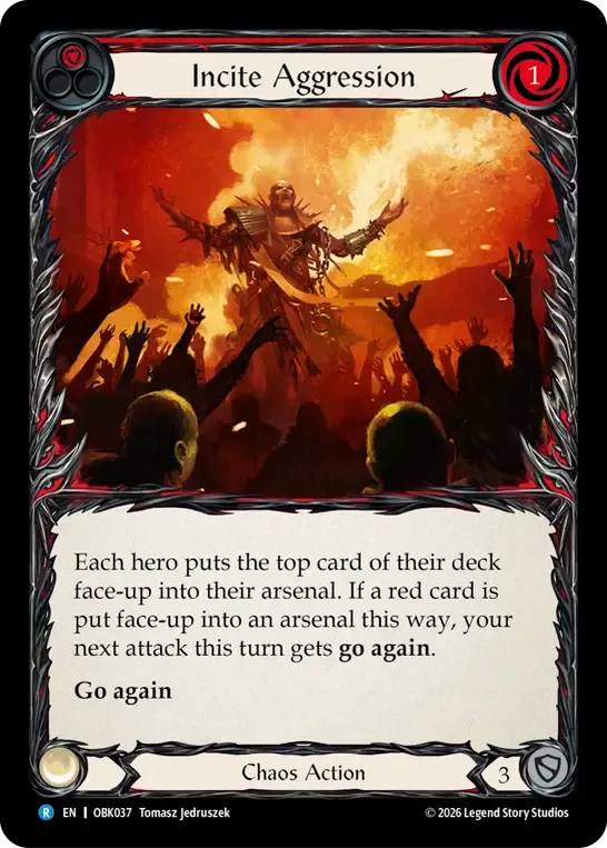 Incite Aggression (Red) from Outbreak - Flesh and Blood