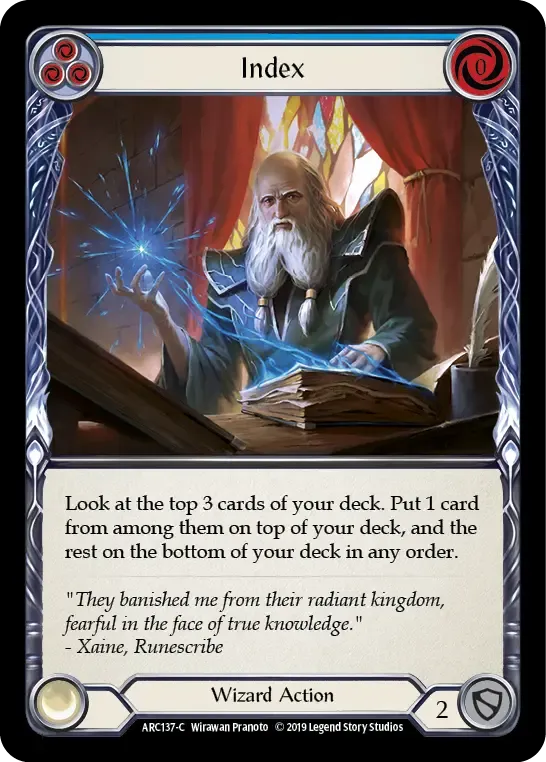 Index (Blue) — Arcane Rising — Flesh and Blood