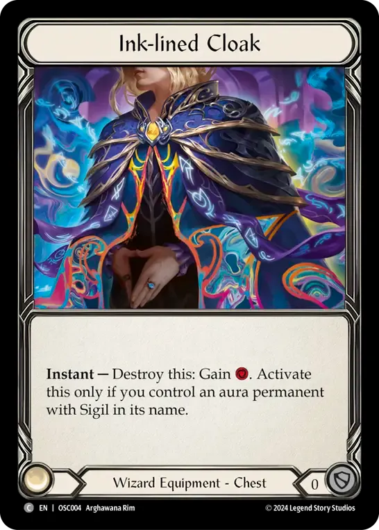 Ink-lined Cloak — Rosetta Blitz Deck - Oscilio — Flesh and Blood