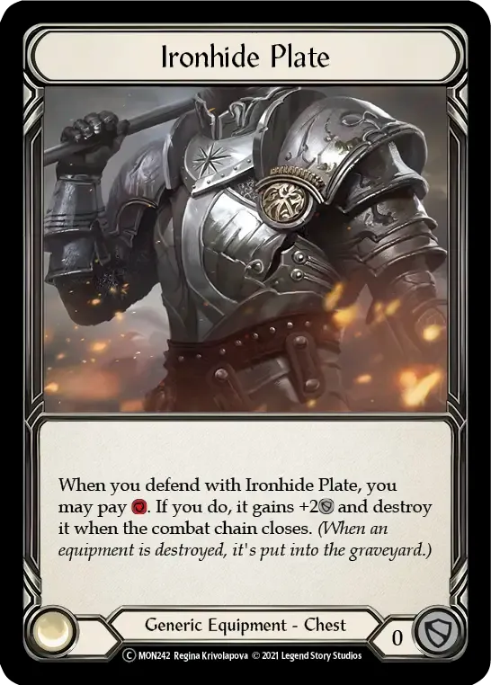 Ironhide Plate — Monarch - Unlimited — Flesh and Blood