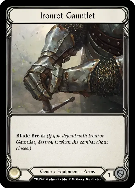 Ironrot Gauntlet — Dorinthea Ironsong - Hero Deck — Flesh and Blood