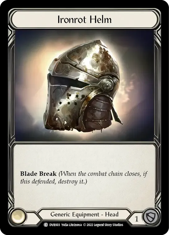 Ironrot Helm — Classic Battles: Rhinar vs Dorinthea — Flesh and Blood